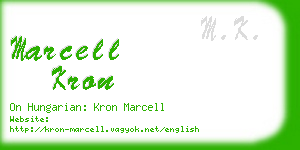 marcell kron business card